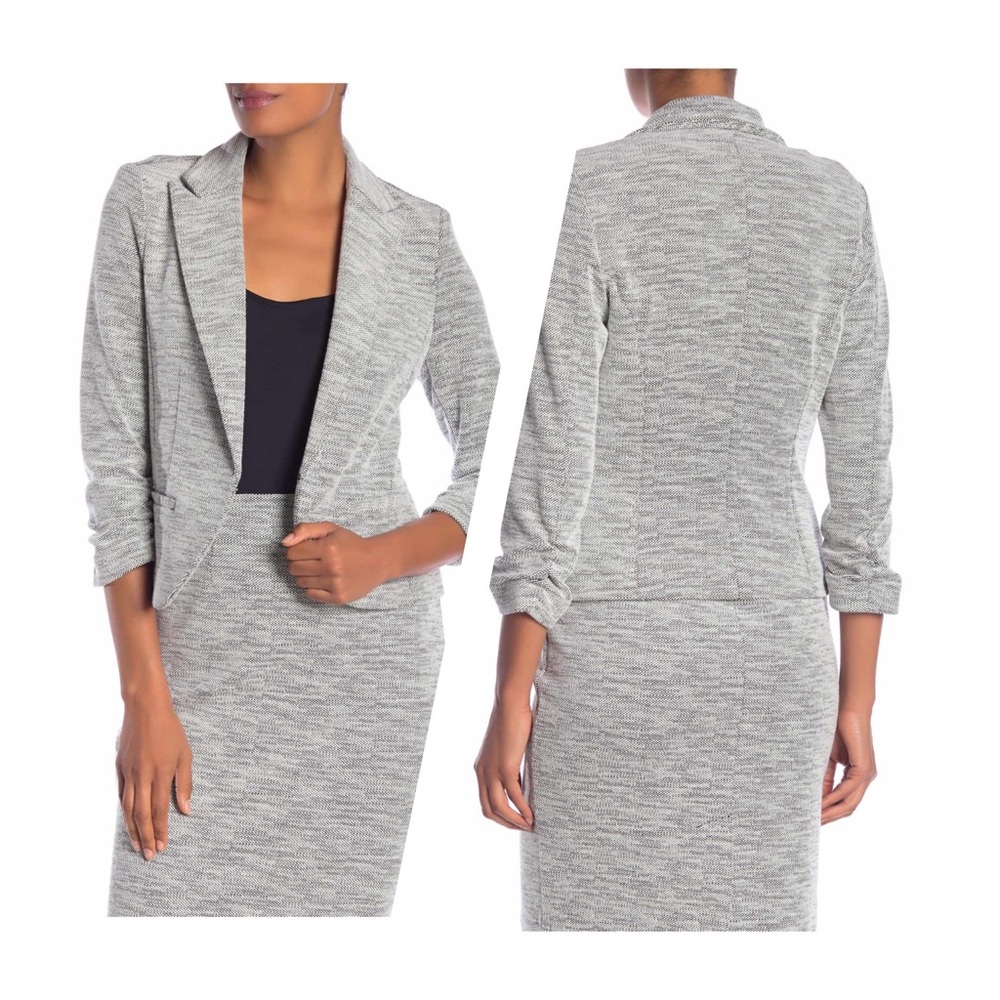 🍂3/4 Ruched Sleeve Blazer Fall Essential 🍂